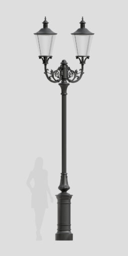 Lanterna de dois braços, ricamente decorada B2N/03