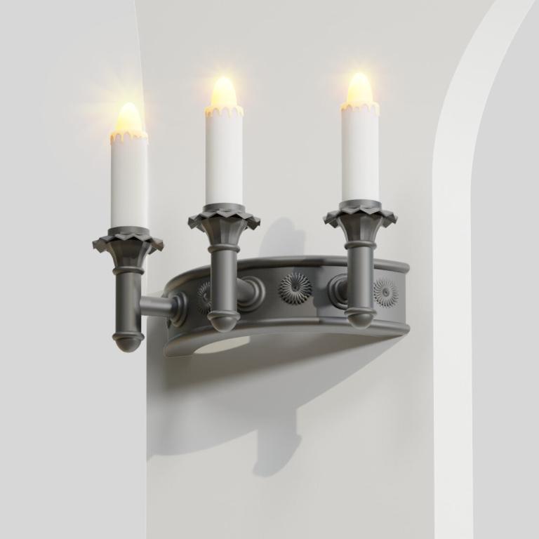 NA127 Wall luminary Candlestick Art Metal sp. j.