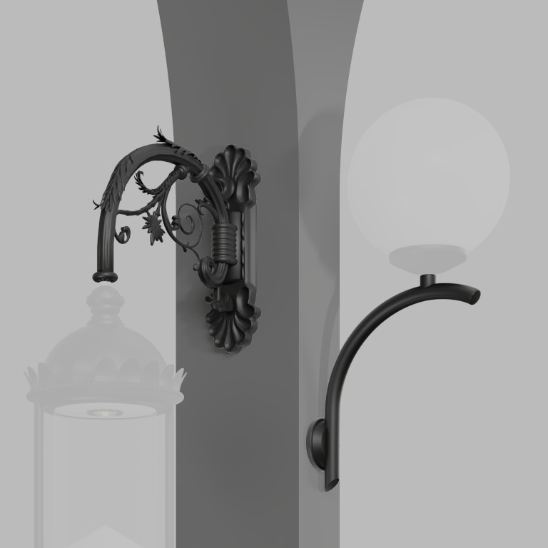 Catálogo de braços de luminárias, braços